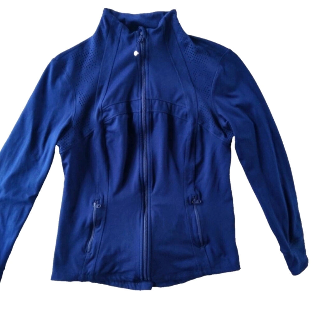 Tangerine Women's Athletic Jacket Full-Zip Size X-Large Navy Blue